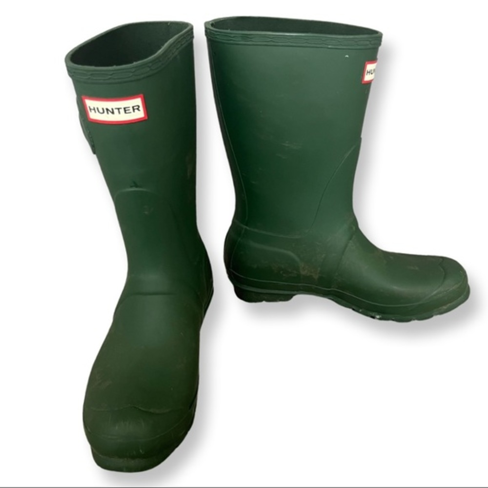 Hunter Boots Short Matte Forest Army Green Size 9